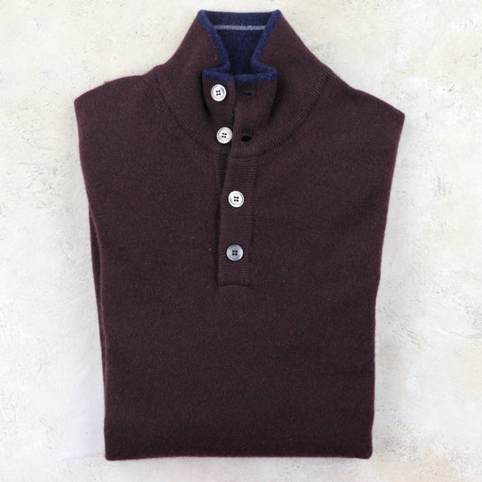 Fedeli - Men's Scirocco Tricolor Half Button Cashmere Sweater