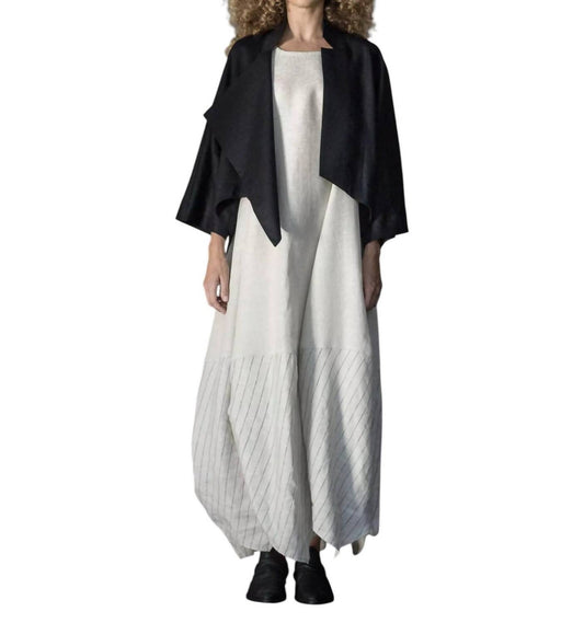 Amma By Kedem Sasson - Asymmetrical Short Linen Jacket