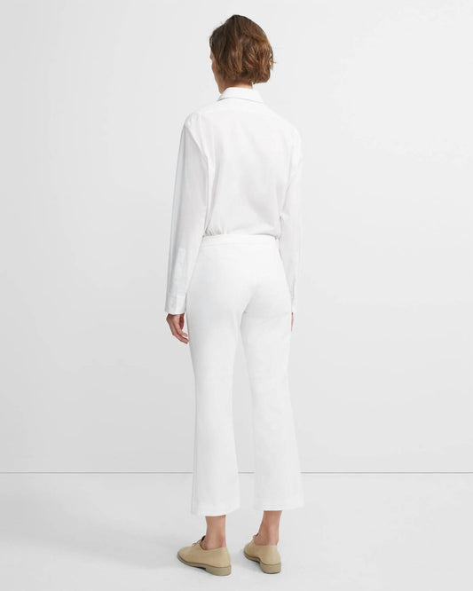Theory - Crop Stretch Cotton Straight Leg Pants