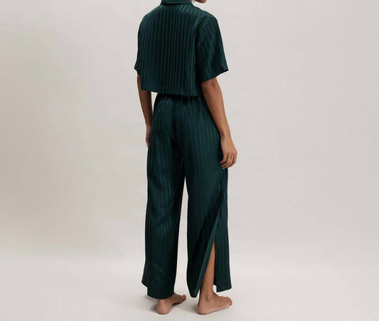 Lunya - Washable Silk Striped Jacquard High Rise Pants Set