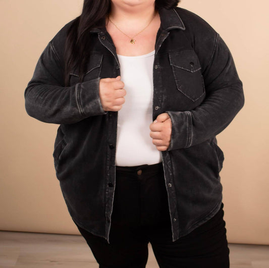 Mono B - Sadie Staple Collared Shacket