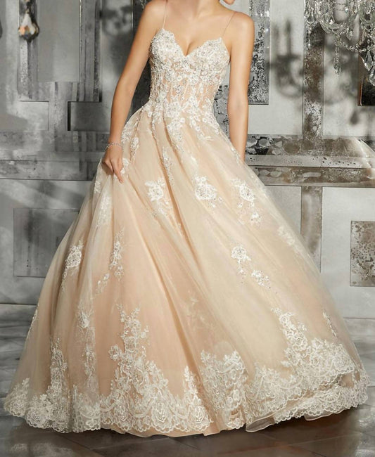 Morilee - Mariska Embroidered Alencon Lace Gown