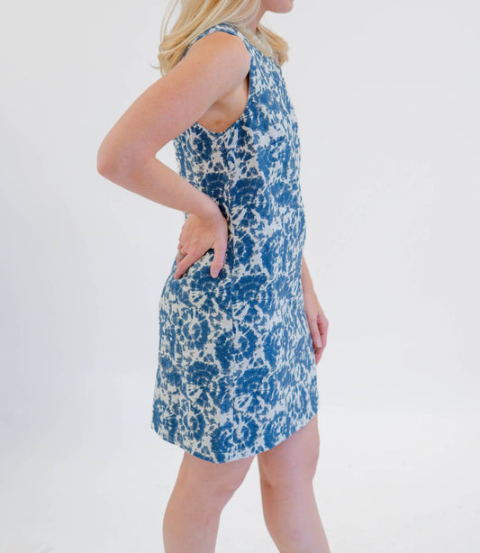 Willa Story - Jacquard Abstract Patterned Floral Dress