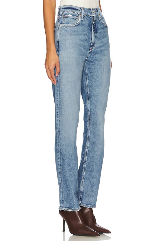 Agolde - High Rise Stovepipe Straight Cotton Jean