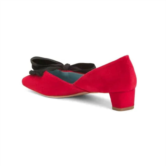 Frances Valentine - Women's Mccall Grace Bow Velvet Shoe