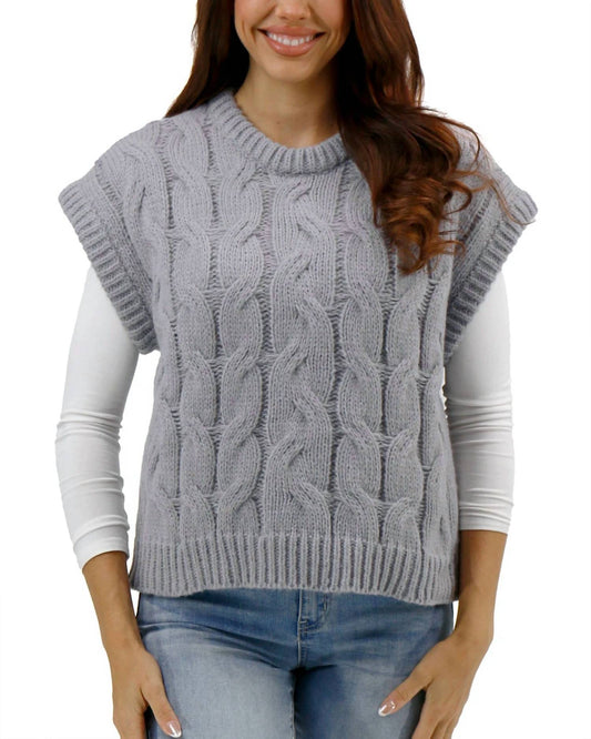 Grace And Lace - Cable Knit Sweater Vest