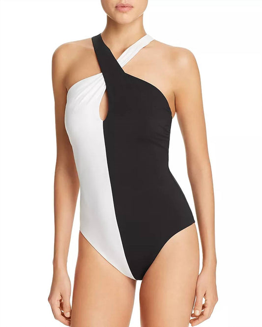Amoressa - Domino Jinx Keyhole Halter One Piece Swimsuit
