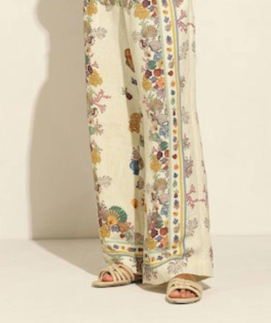 Ranna Gill - IVORY WIDE LEG PANT