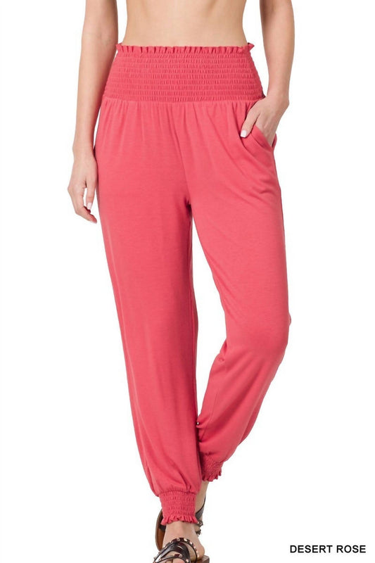 Zenana - Women's Smocked Joggers