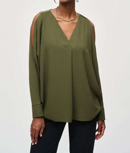 Joseph Ribkoff - V-neck Long Sleeve Blouse