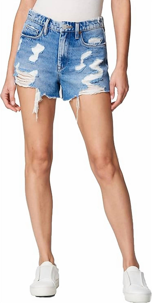 Blanknyc - High rise Denim Short with rip cruise control