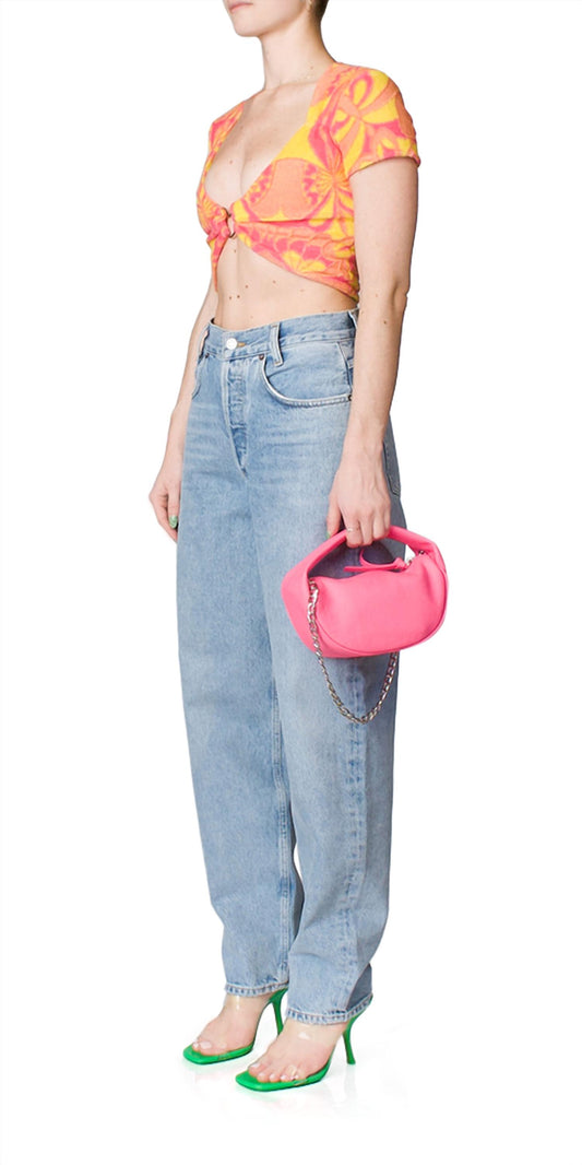 Terry Jacquard Crop Top