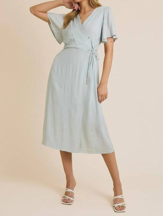 Gilli - Half Sleeve Faux Wrap Dress