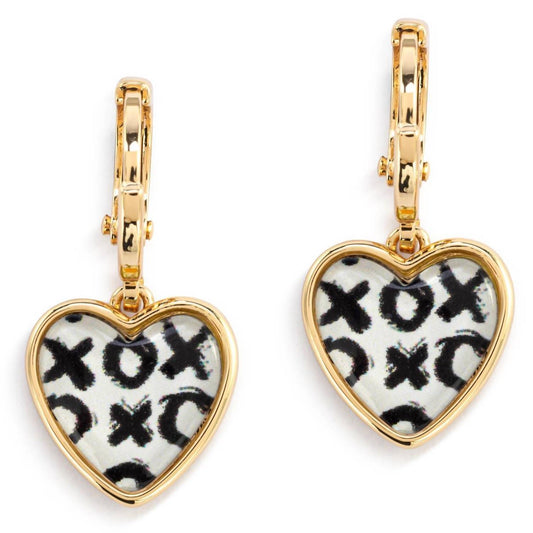 Demdaco - Women's Hugs And Kisses Art Heart Earrings