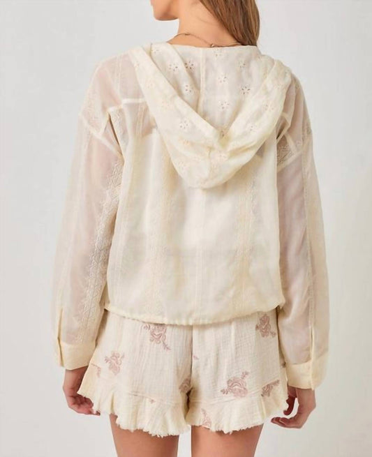 Mystree - Eyelet Hoodie Jacket