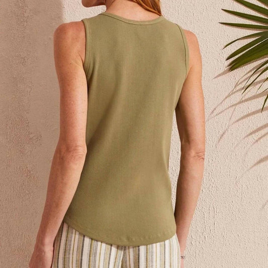 Tribal - Henley Tank Top with Buttons