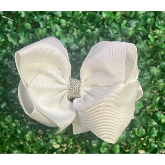 Kidscharm - Girl's Glam Rhinestone Hair Bow 6.5"