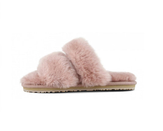 Mou - Women's Two Stripes Sheepskin Slippers