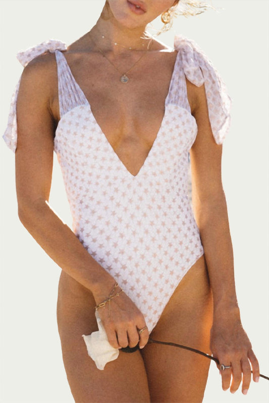 SIENNA PRINTED LACE ONE-PIECE SWIMSUIT