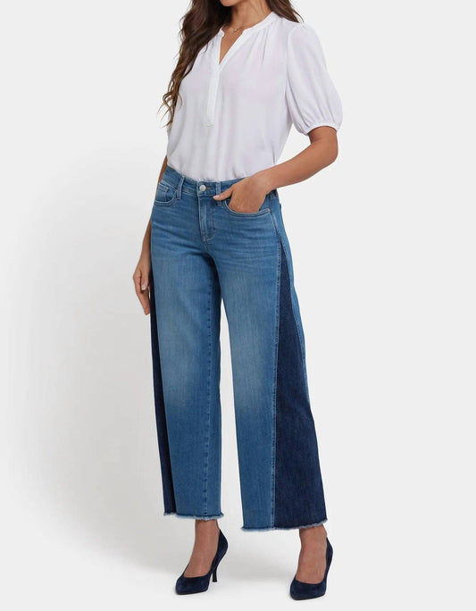 Nydj - Contrast Teresa Wide Leg Jeans