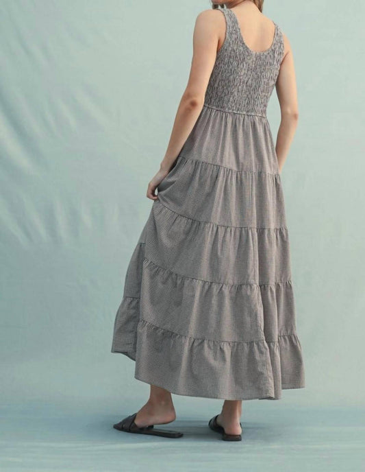 Wishlist - Plaid Tiered Midi Dress