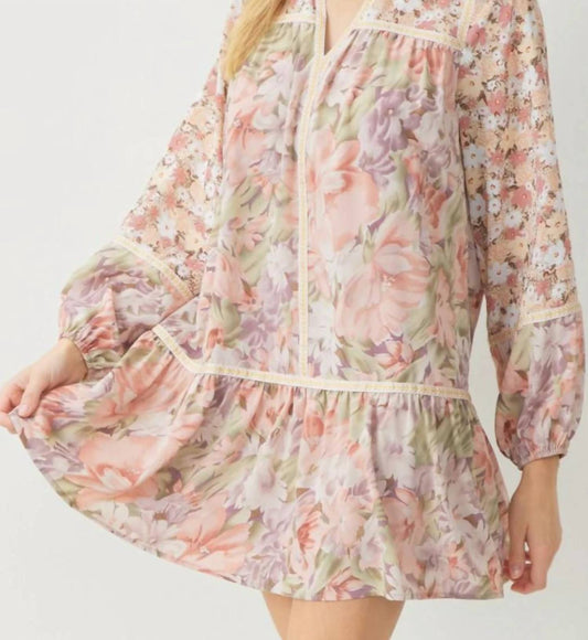 Entro - Floral Drop Waist Dress