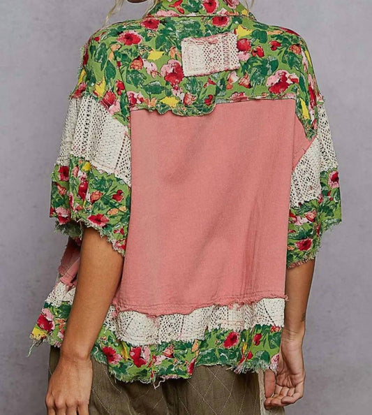 Pol - Oversize Half Sleeve Crochet Woven Jacket