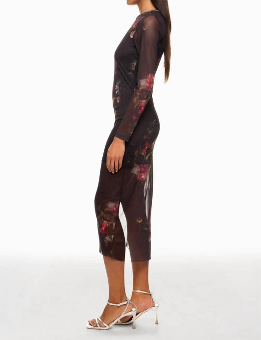 Allsaints - Nora Floral Sparkle Mesh Dress