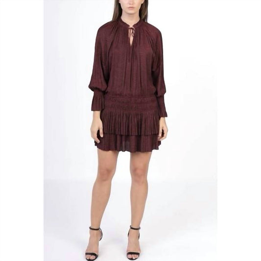 Current Air - Split Neck Tiered Midi Dress