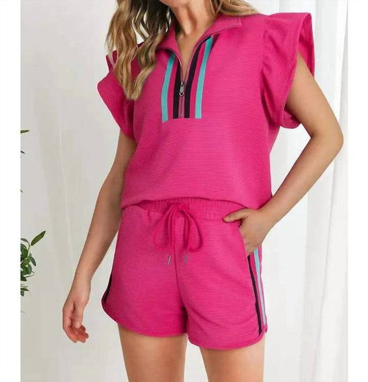 Aapparella - Alice Flutter Sleeve Short Set