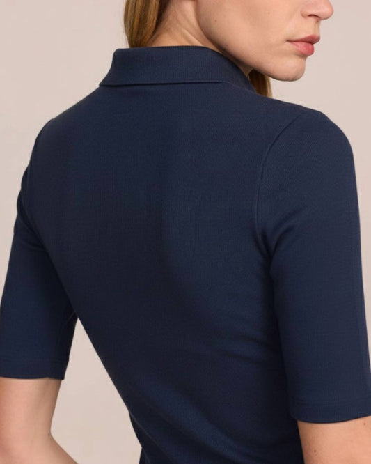 Belle D'Amour - Short Sleeve Collared Bodysuit