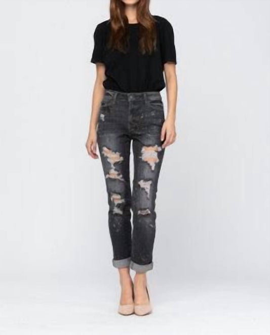Judy Blue - Women's Destructed Boyfriend Jean