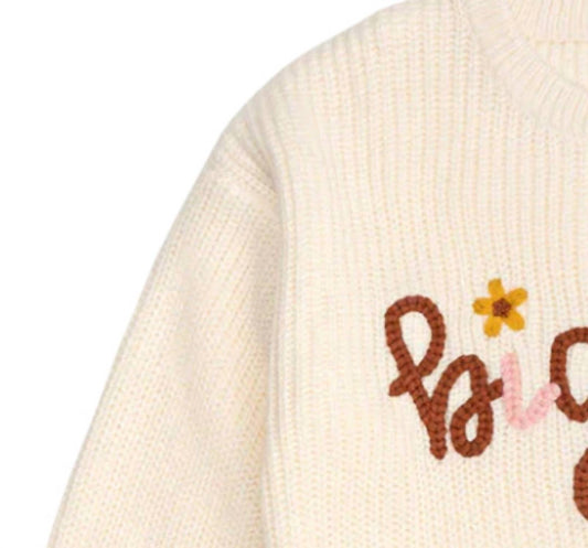 Sweet Wink - Girl's Big Sis Yarn Knit Sweater