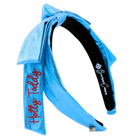 Brianna Cannon - Women's Thin Embroidered Ribbon Bow Headband