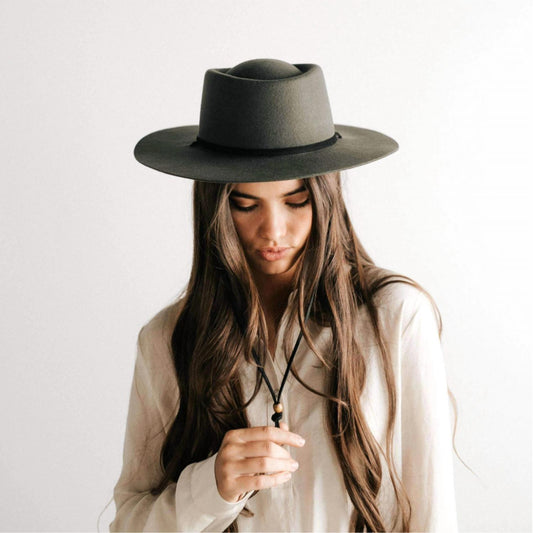 Gigi Pip - WREN FLAT BRIM TELESCOPE CROWN HAT