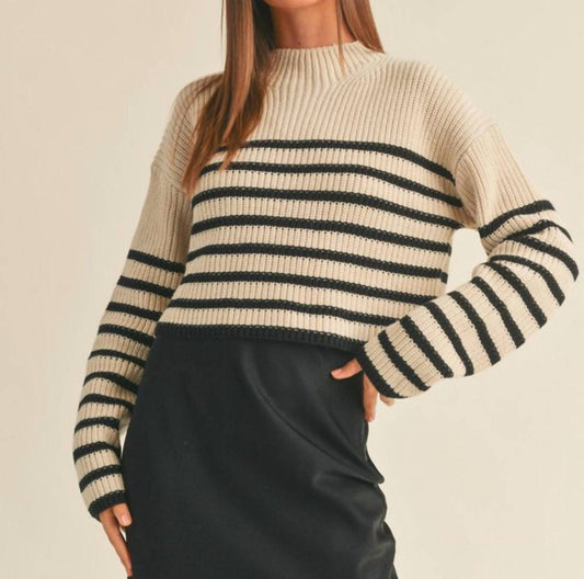 Miou Muse - Striped Pattern Sweater