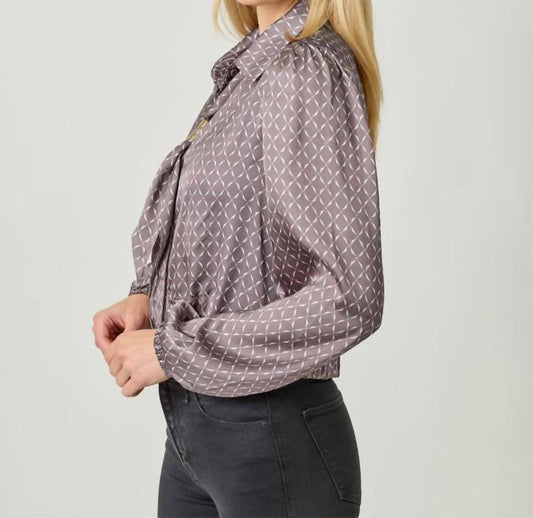 Mystree - Scarf Long Sleeve Blouse