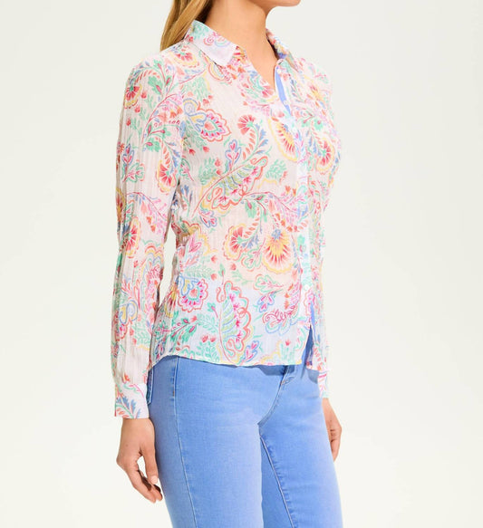 Fdj - Crinkle Printed Shirt Blouse