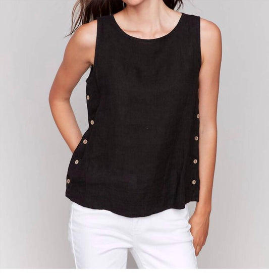 Charlie B - Sleeveless Linen Top