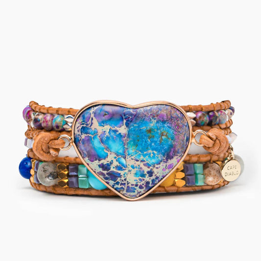 Cape Diablo - Women's Healing Jasper Love Wrap Bracelet