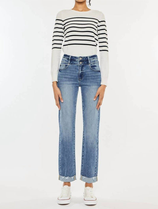 Kancan - High Rise Slim Straight Jeans