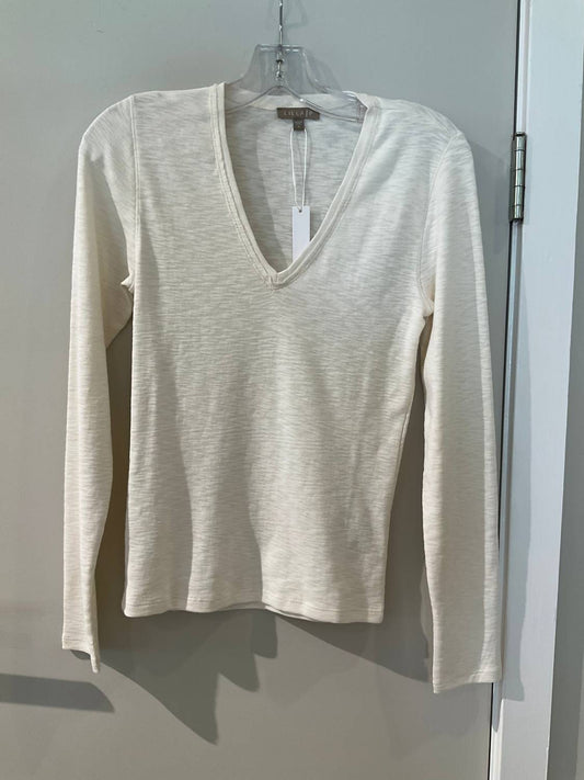 Lilla P - Women's Rib Slub Long Sleeve V-neck Top