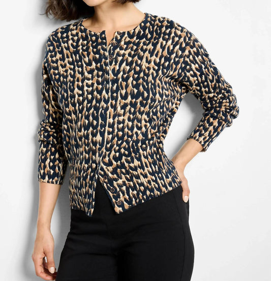 Nic + Zoe - Stitch Print Snap It Up Cardigan