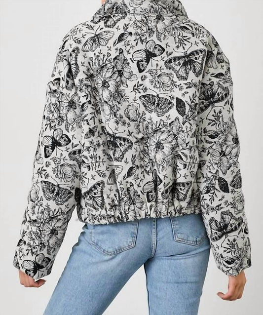 Polagram - Fantasia Floral Jacquard Puff Jacket