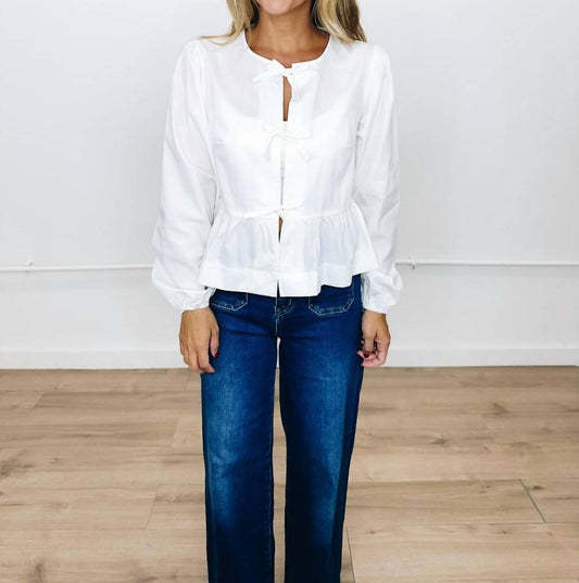 Papermoon - Bow Front Peplum Top
