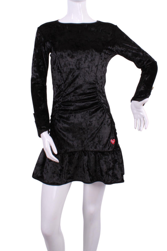 Love Love Tennis - Women's Velvet Long Sleeve Tennis Dress