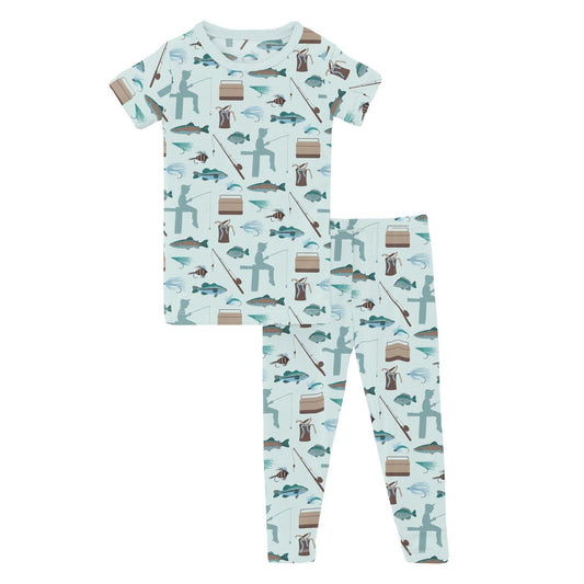 Kickee - Baby Girl's Short Sleeve Pajama Set