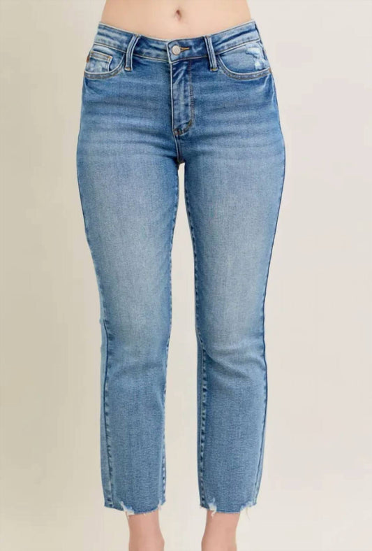 Judy Blue - Vintage Wash Destroy Hem Kick Flare Jeans