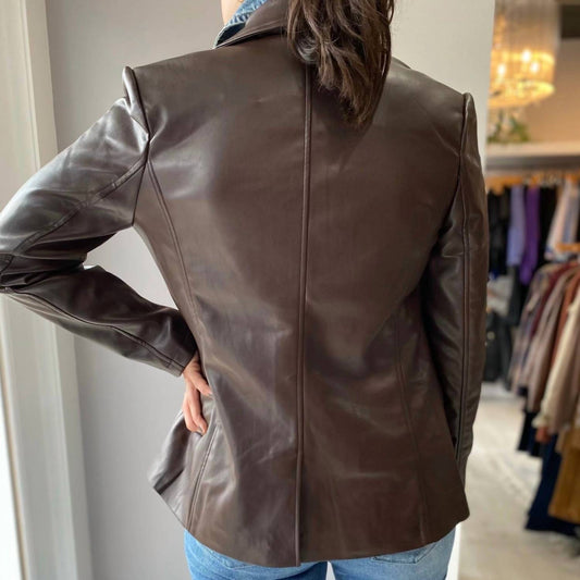 Blue Revival - Helen Blazer Unreal Leather With Removable Denim Insert