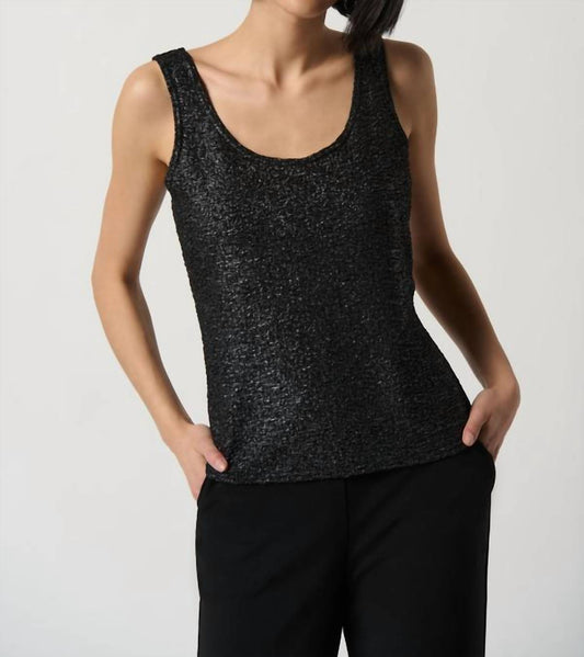 Foiled Textured Knit Two-Piece Top Set